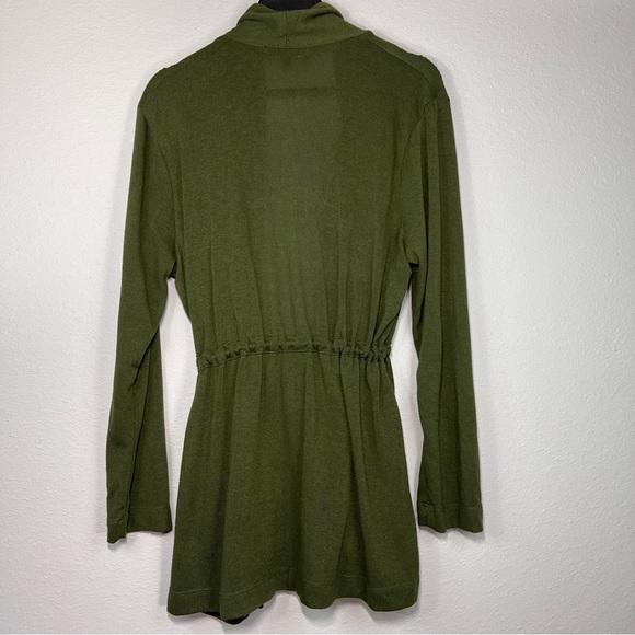 Olive Green Cardigan Sweater - Picture 4 of 6